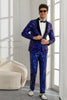 Load image into Gallery viewer, Shawl Lapel One Button Royal Blue Sequins Men&#39;s 2 Pieces Suits