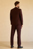 Load image into Gallery viewer, Peak Lapel Single Button Burgundy Men&#39;s Formal Suit