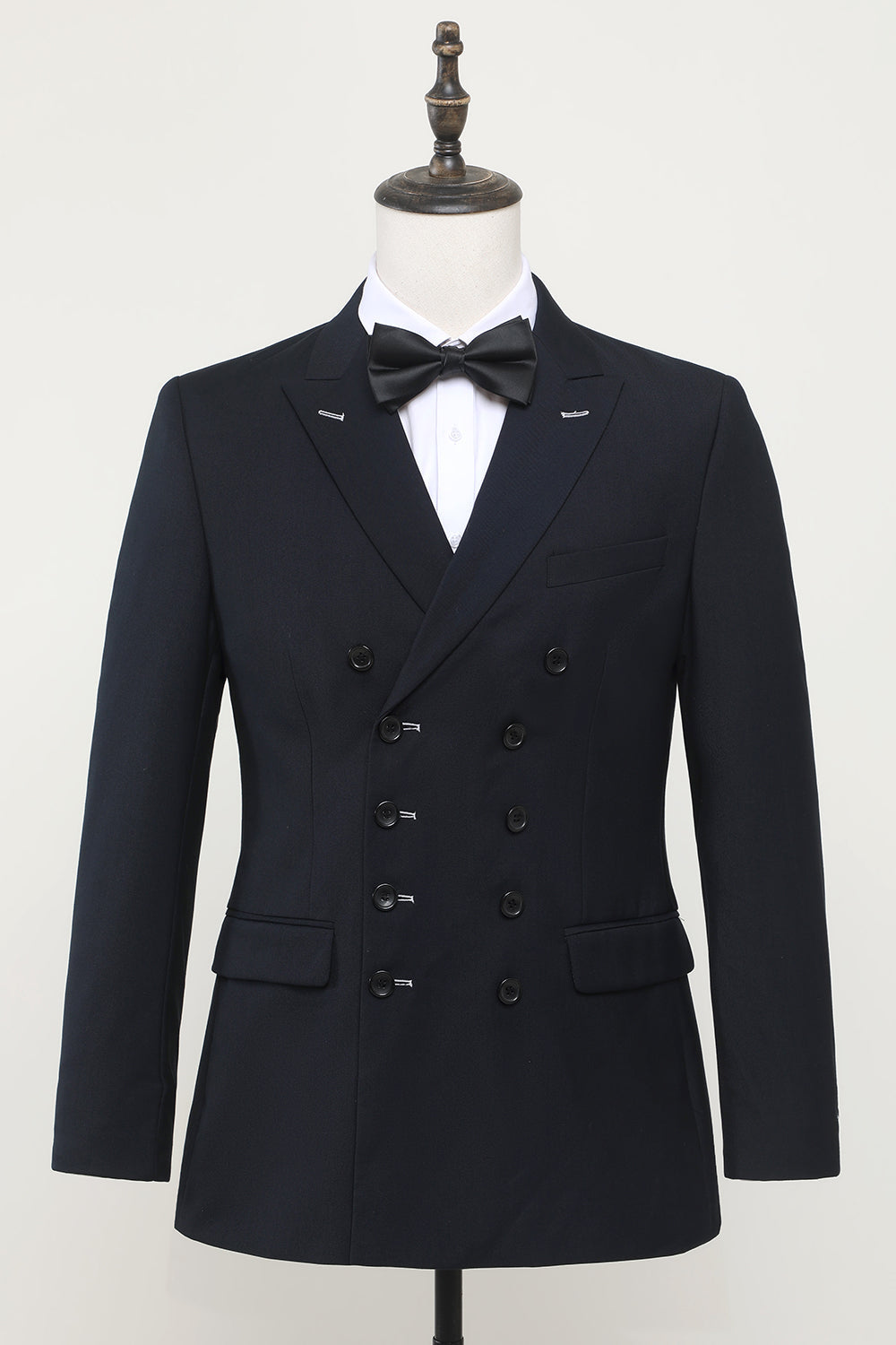 Navy 2 Piece Double Breasted Men's Formal Suit