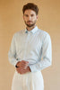 Load image into Gallery viewer, Long Sleeves Light Khaki Solid Suit Shirt