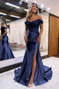 Load image into Gallery viewer, Sparkly Royal Blue Corset Mermaid Long Formal Dress with Slit