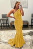 Load image into Gallery viewer, Coral Sequins Mermaid Long Formal Dress