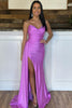 Load image into Gallery viewer, Sheath Sweetheart Hot Pink Long Formal Dress with Split Front