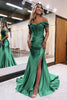 Load image into Gallery viewer, Glitter Royal Blue Corset Mermaid Long Formal Dress with Slit