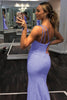 Load image into Gallery viewer, One Shoulder Sequins Mermaid Formal Dress with Slit