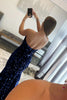 Load image into Gallery viewer, Royal Blue Strapless Sequins Long Mermaid Formal Dress With Slit