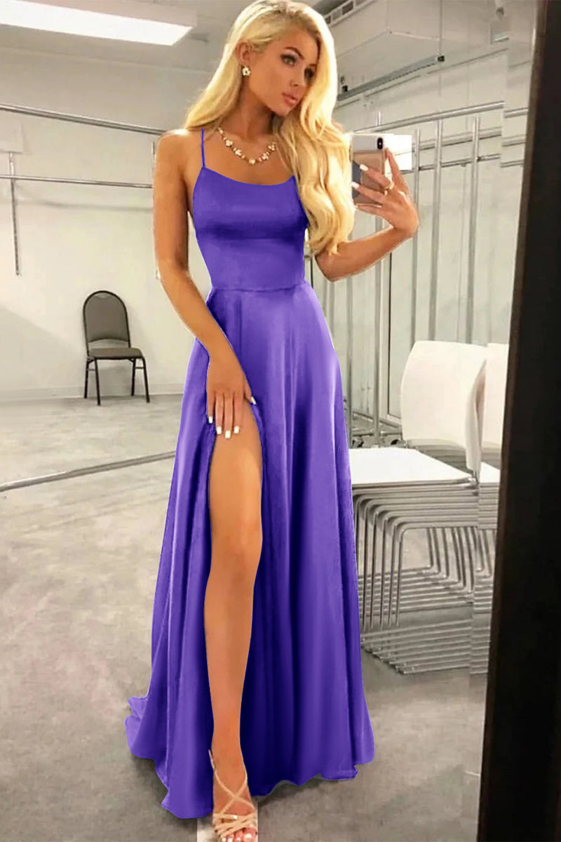 Load image into Gallery viewer, Royal Blue Halter Backless A Line Formal Dress