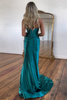 Load image into Gallery viewer, Emerald Green Mermaid Sweetheart Long Formal Dress with Slit