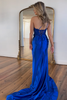 Load image into Gallery viewer, Sparkly Fushcia Mermaid Lace-Up Back Long Formal Dress with Slit