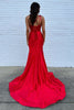 Load image into Gallery viewer, Sparkly Fushcia Mermaid Lace-Up Back Long Formal Dress with Slit