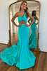 Load image into Gallery viewer, Hot Pink Cutout Mermaid Long Satin Formal Dress with Ruffles