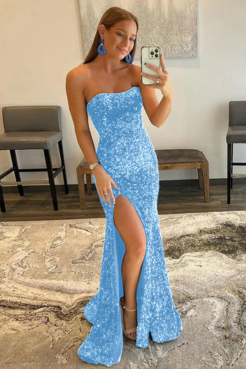 Royal Blue Sequin Mermaid Long Formal Dress