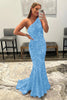 Load image into Gallery viewer, Sparkly Hot Pink Mermaid Sequins Long Formal Dress