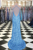 Load image into Gallery viewer, Royal Blue Sequin Mermaid Formal Dress