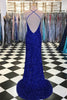 Load image into Gallery viewer, Royal Blue Sequin Mermaid Formal Dress