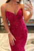 Load image into Gallery viewer, Mermaid Sweetheart Fuchsia Sequins Long Formal Dress