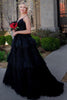 Load image into Gallery viewer, Black A-Line Spaghetti Straps Long Formal Dress