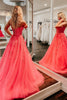 Load image into Gallery viewer, Coral A-Line Formal Dress with Appliques