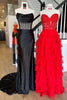 Load image into Gallery viewer, Fuchisa Sweetheart Corset Ruffled Formal Dress with Slit