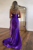 Load image into Gallery viewer, Purple Mermaid Sweetheart Long Formal Dress with Slit