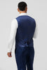 Load image into Gallery viewer, Dark Blue 3 Piece Peak Lapel Jacquard One Button Men&#39;s Prom Tuxedo