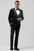 Load image into Gallery viewer, Black 3 Piece Shawl Lapel One Button Men&#39;s Formal Suits