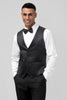 Load image into Gallery viewer, Black 3 Piece Shawl Lapel One Button Men&#39;s Formal Suits