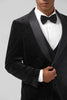 Load image into Gallery viewer, Black 3 Piece Shawl Lapel One Button Men&#39;s Formal Suits