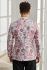 Load image into Gallery viewer, Shawl Lapel One Button Pink Floral Jacquard 2 Piece Formal Suits