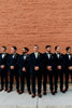 Load image into Gallery viewer, Notched Lapel Dark Navy 2 Piece Groomsmen Suits