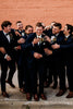 Load image into Gallery viewer, Notched Lapel Dark Navy 2 Piece Groomsmen Suits