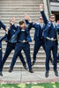 Load image into Gallery viewer, Notched Lapel Navy 2 Piece Groomsmen Suits