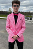 Load image into Gallery viewer, Pink Shawl Lapel Jacquard 2 Piece Formal Suits