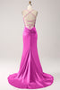 Load image into Gallery viewer, Eucalyptus Mermaid Satin Long Formal Dress