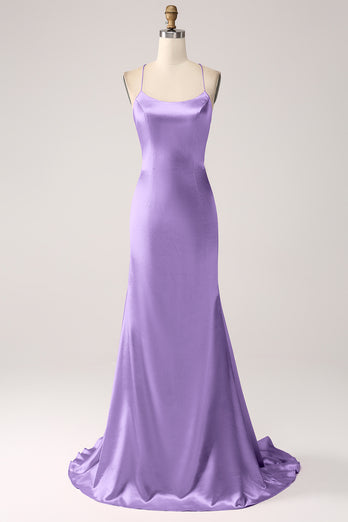 Eucalyptus Mermaid Satin Long Formal Dress