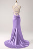 Load image into Gallery viewer, Eucalyptus Mermaid Satin Long Formal Dress