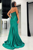 Load image into Gallery viewer, Glitter Dark Green Sweetheart Mermaid Long Formal Dress with Slit