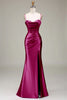 Load image into Gallery viewer, Satin Spaghetti Straps Lilac Formal Dress with Corset