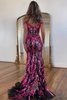 Load image into Gallery viewer, Golden Off The Shoulder Sparkly Mermaid Corset Formal Dress with Slit