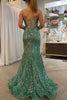 Load image into Gallery viewer, Sparkly Green Mermaid Long Formal Dress With Slit