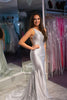 Load image into Gallery viewer, Glitter White Mermaid Long Formal Dress