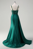 Load image into Gallery viewer, Sparkly Blue Mermaid Corset Satin Long Formal Dress with Slit