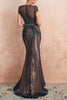 Load image into Gallery viewer, Sparkly Mermaid Black Long Formal Dress with Beading