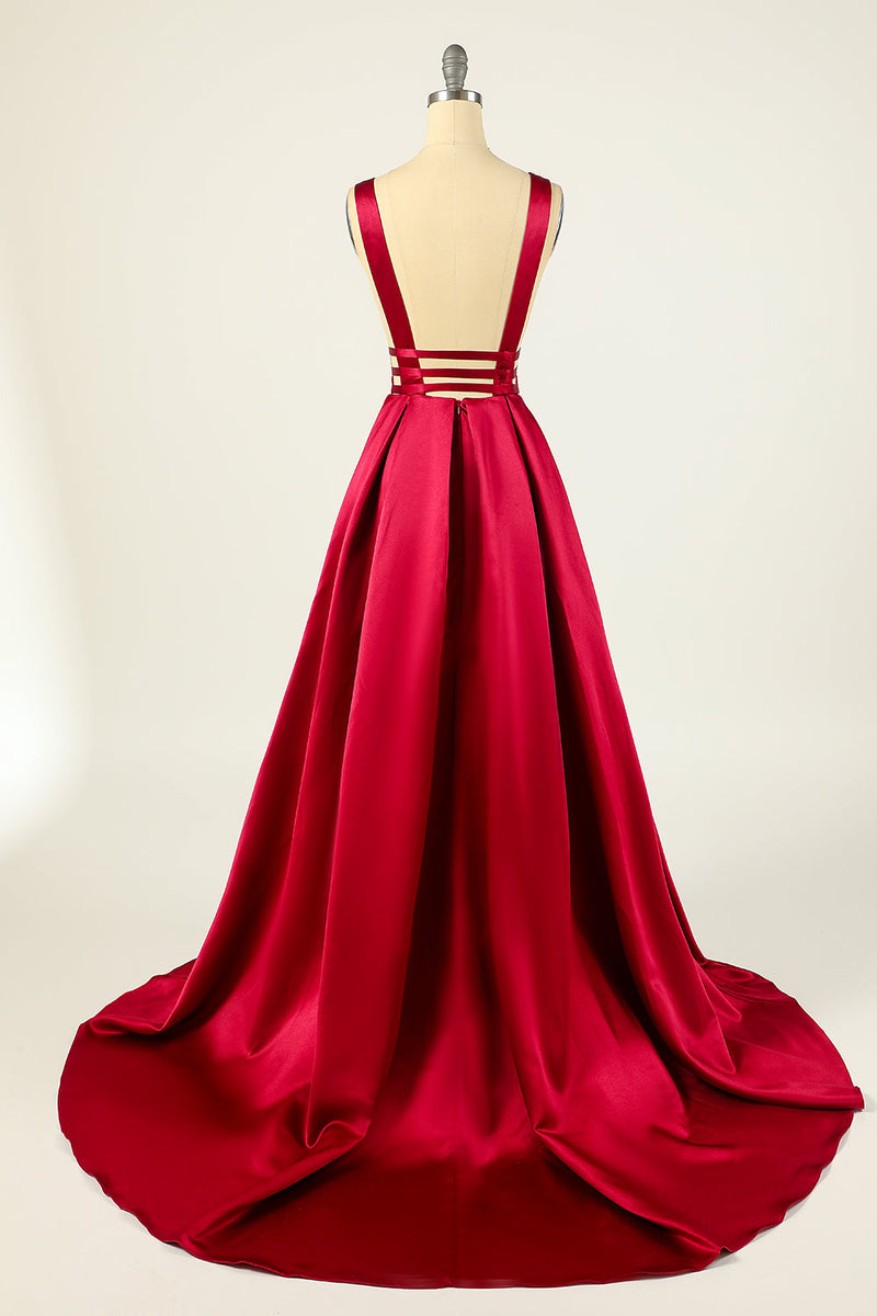 Load image into Gallery viewer, Blush Satin Long Prom Dress