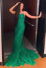 Load image into Gallery viewer, Mint Spaghetti Straps Appliques Formal Dress