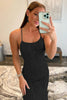 Load image into Gallery viewer, Black Halter Backless Formal Dress