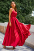 Load image into Gallery viewer, Burgundy Satin Dress