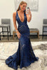 Load image into Gallery viewer, Orange Sparkly Deep V Neck Sequin Mermaid Formal Dress