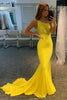 Load image into Gallery viewer, Yellow Beaded Mermaid Formal Dress