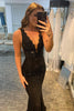 Load image into Gallery viewer, Elegant Glitter Rhinestone Black Lace Long Formal Dress